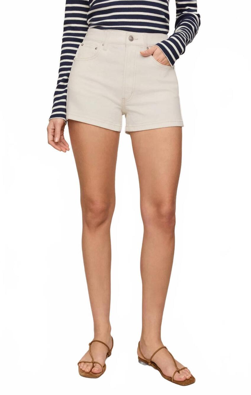 NEW Z SUPPLY women's camila high rise a line short in white